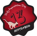 Label for Defy Superstition Day Royalty Free Stock Photo