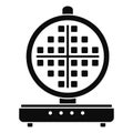 Round waffle machine icon, simple style Royalty Free Stock Photo