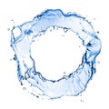 Round water splash isolated Royalty Free Stock Photo