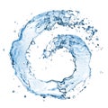 Round water splash isolated Royalty Free Stock Photo