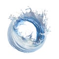 Round Water Splash on Transparent Background - Ai Generated Royalty Free Stock Photo