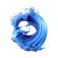 Round Water Splash on Transparent Background - Ai Generated Royalty Free Stock Photo