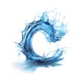 Round Water Splash on Transparent Background - Ai Generated Royalty Free Stock Photo