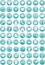 Round web icons / buttons Royalty Free Stock Photo