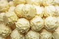 Round white chocolate candies Royalty Free Stock Photo