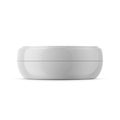 Round white plastic cosmetic jar template.