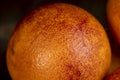 round whole red ripe group of oranges close-up