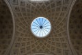 The round window in the ceiling of the Vatican