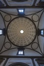 The round window in the ceiling of the Vatican