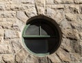 Round window in stone Royalty Free Stock Photo