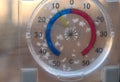 Round window thermometer