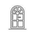 Round Windows icon, Linear style. Vector Architecture elements. Royalty Free Stock Photo