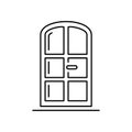 Round Windows icon, Linear style. Vector Architecture elements. Royalty Free Stock Photo
