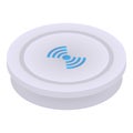 Round wireless charger icon, isometric style
