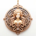Intricately Themed Pendant Inspired By Princess - Art Nouveau Style