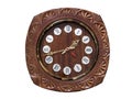 Round wooden wall clock