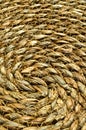 Round woven mat made of water hyacinth fibers, wicker table mats, rattan round woven straw