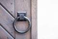 Round wrought iron door handle Royalty Free Stock Photo