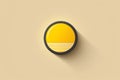 Round yellow icon design material,Generative AI Royalty Free Stock Photo