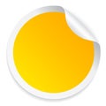 Round yellow sticker Royalty Free Stock Photo