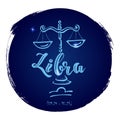 Round zodiac sign Libra Royalty Free Stock Photo