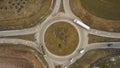Roundabout from above Royalty Free Stock Photo
