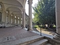 roundabout of the Besana in milan, arches on the park