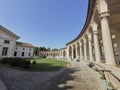 roundabout of the Besana in milan, arches on the park