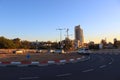 Roundabout and counstructions sites in Beer Sheva Israel Royalty Free Stock Photo