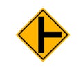 Roundabout-crossroad-road-traff sign with exclamation mark symbol sign with exclamation mark symbol Road Sign ,Vector Illustration