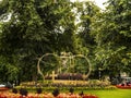 Roundabout in Harrogate which is a tourist destination and its visitor attractions include its spa waters