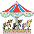 Roundabout horse carousel