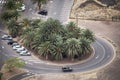 Roundabout with palm trees on Tenerife island