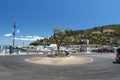 Roundabout in the port of porto santo stefano Royalty Free Stock Photo