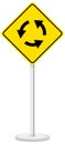 Roundabout sign isolated on white background Royalty Free Stock Photo