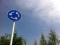 Roundabout sign Royalty Free Stock Photo