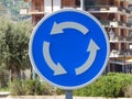 Roundabout traffic sign Royalty Free Stock Photo