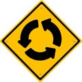Roundabout traffic sign Royalty Free Stock Photo