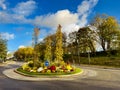 Roundabout at Villeneuve Saint Georges downtown in France Royalty Free Stock Photo