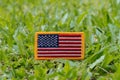 Rounded American flag patch Royalty Free Stock Photo