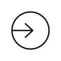 rounded arrow outline vector icon