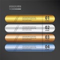 Rounded Banner gold, bronze, silver, blue color gradient