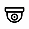 Rounded CCTV Security Camera Vector Icon