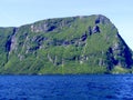 Rounded cliff edge along the shore of Western Brook Pond