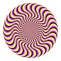 Rounded color optical illusion. wzves design