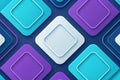 Rounded corner squares creating modern blue and purple abstract background - generated by ai Royalty Free Stock Photo