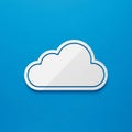 Rounded curves mimicking the appearance of a typical cloud icon Royalty Free Stock Photo