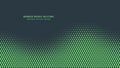 Rounded Dashes Halftone Pattern Smooth Curved Border Abstract Bight Green Vector