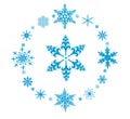 Rounded decorative snowflakes