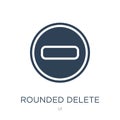 rounded delete button with minus icon in trendy design style. rounded delete button with minus icon isolated on white background.